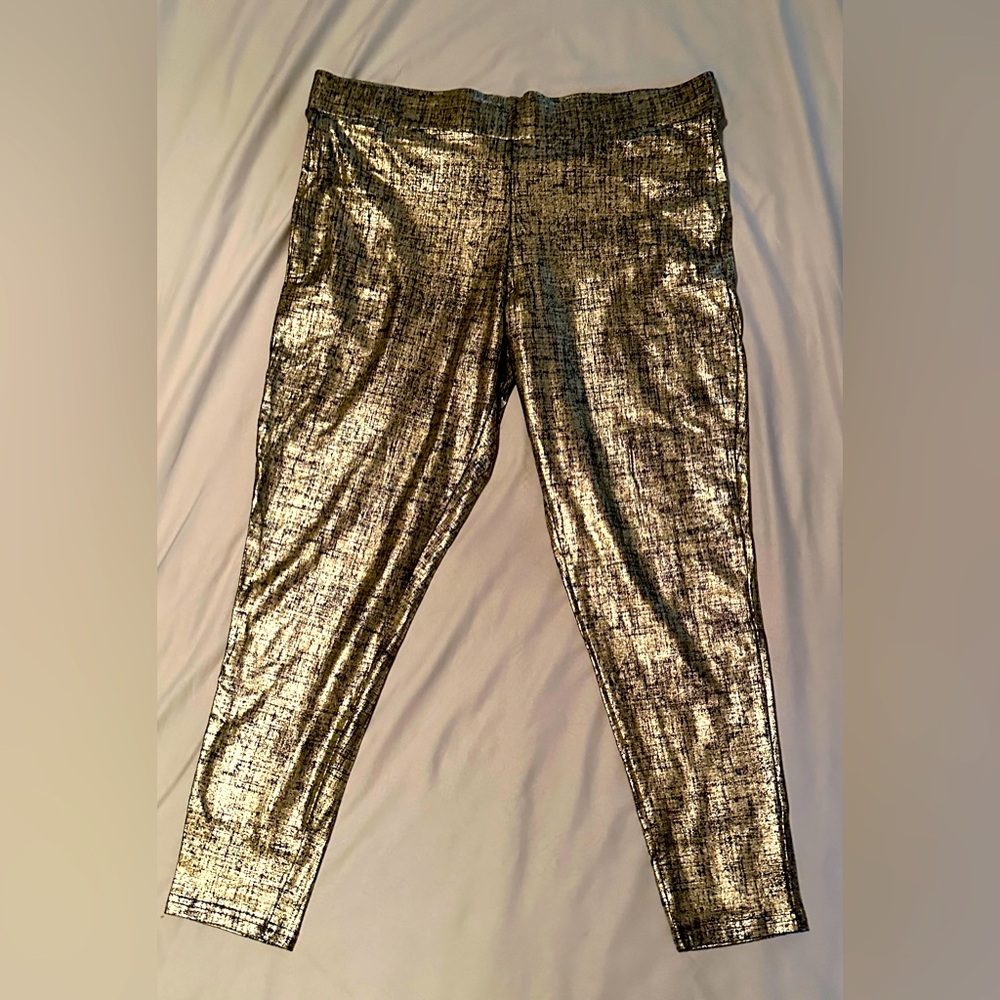 NWOT Torrid plus size gold leggings